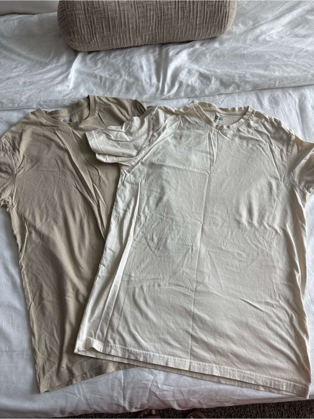 Kith Men's Short Sleeve Crew Tees in Cream and Beige